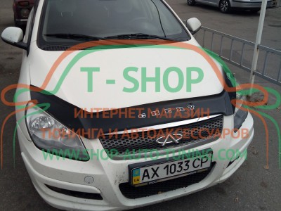 Мухобойка, дефлектор капота Chery M11 A3 2008- (Vip Tuning)