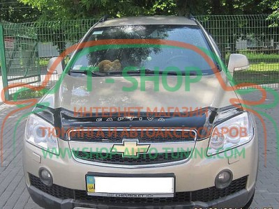 Мухобойка, дефлектор капота Chevrolet Captiva 06-11 (Vip Tuning)