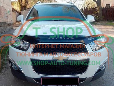 Мухобойка, дефлектор капота Chevrolet Captiva 2011- (Vip Tuning)