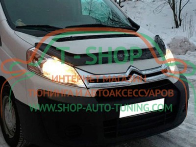 Мухобойка, дефлектор капота Citroen Jumpy c 07-15 (Vip Tuning)