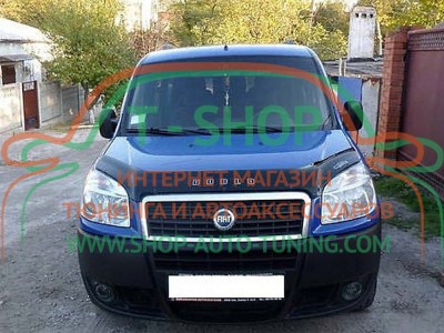 Мухобойка, дефлектор капота Fiat Doblo 05-10 (Vip Tuning)