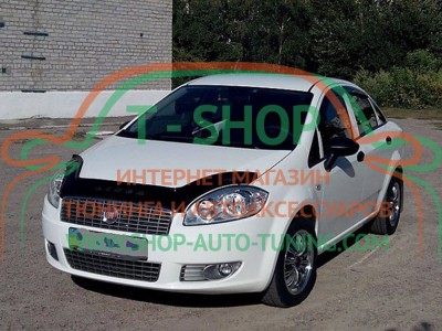 Мухобойка, дефлектор капота Fiat Linea 2007- (Vip Tuning)