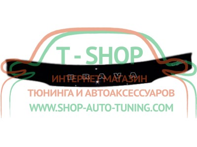 Мухобойка, дефлектор капота Fiat Bravo (182) 95–01 (Vip Tuning)