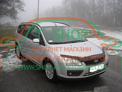 Мухобойка, дефлектор капота Ford Focus 04-08 Длинная (Vip Tuning)