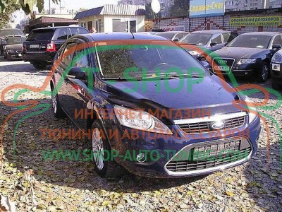 Мухобойка, дефлектор капота Ford Focus 08-11 Длинная (Vip Tuning)