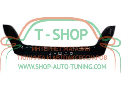 Мухобойка, дефлектор капота Ford C-Max 2010- Длинная (Vip Tuning)