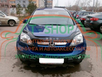 Мухобойка, дефлектор капота Honda CR-V 06-09 Длинная (Vip Tuning)