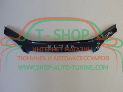 Мухобойка, дефлектор капота Honda Civic 01-03 Седан (Vip Tuning)
