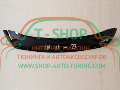 Мухобойка, дефлектор капота Honda CR-V 09-12 Короткая (Vip Tuning)
