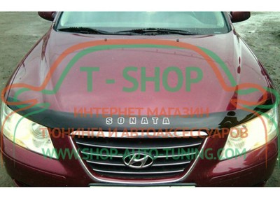 Мухобойка, дефлектор капота Hyundai Sonata NF 2005-2010 (Vip Tuning)