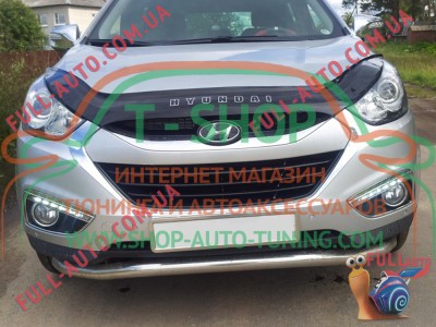 Мухобойка, дефлектор капота Hyundai ix35 2010- (Vip Tuning)
