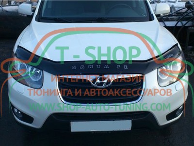 Мухобойка, дефлектор капота Hyundai Santa Fe 2006-2012 (Vip Tuning)