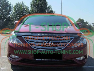 Мухобойка, дефлектор капота Hyundai Sonata YF 2010-2015 (Vip Tuning)