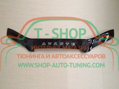 Мухобойка, дефлектор капота Hyundai Elantra XD 2003-2006 (Vip Tuning)