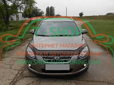 Мухобойка, дефлектор капота KIA Ceed 2006-2009 (Vip Tuning)