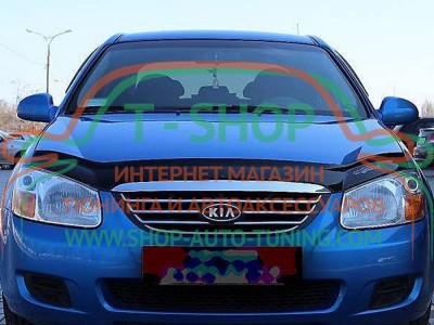 Мухобойка, дефлектор капота KIA Cerato 2005-2009 (Vip Tuning)