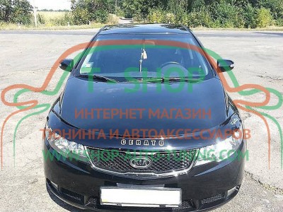 Мухобойка, дефлектор капота KIA Cerato 2009-2013 (Vip Tuning)