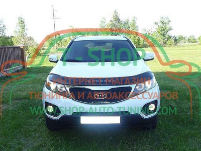 Мухобойка, дефлектор капота KIA Sorento 2009-2013 (Vip Tuning)