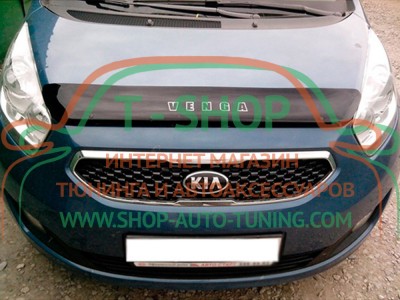 Мухобойка, дефлектор капота KIA Venga 2010-2017 (Vip Tuning)