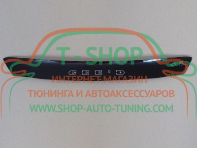 Мухобойка, дефлектор капота KIA Ceed 2012- Короткая (Vip Tuning)