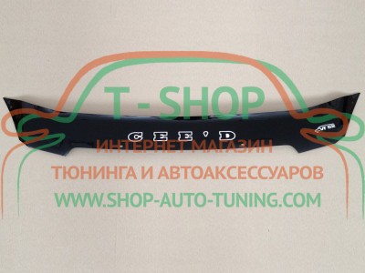 Мухобойка, дефлектор капота KIA Ceed 2006-2009 Короткая (Vip Tuning)