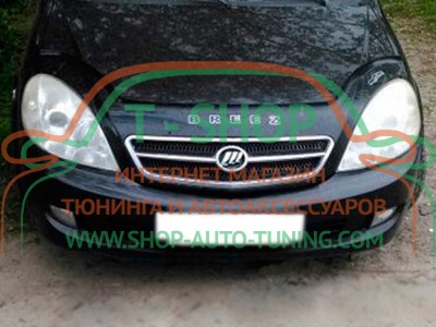 Мухобойка, дефлектор капота Lifan 520 Breez Седан, Хэтчбек (Vip Tuning)