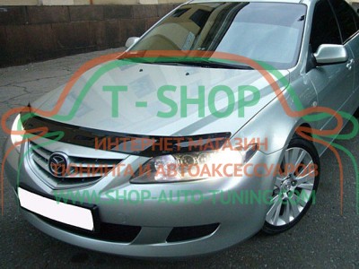 Мухобойка, дефлектор капота Mazda 6 2002-2008 (Vip Tuning)