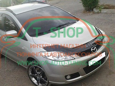Мухобойка, дефлектор капота Mazda 5 2005-2010 (Vip Tuning)