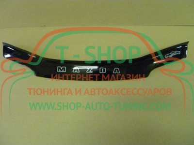 Мухобойка, дефлектор капота Mazda 323 F 1994-1998 (Vip Tuning)
