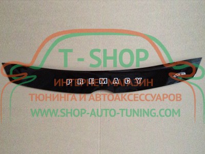 Мухобойка, дефлектор капота Mazda Premacy 2007- Короткая (Vip Tuning)