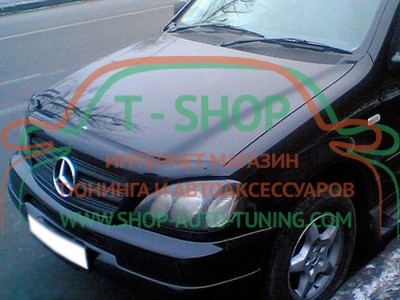 Мухобойка, дефлектор капота Mercedes-Benz ML163 1997-2005 (Vip Tuning)