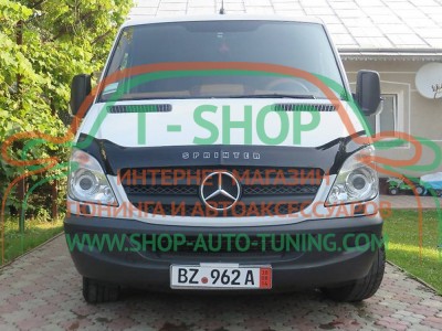 Мухобойка, дефлектор капота Mercedes-Benz Sprinter 2006-2013 (Vip Tuning)