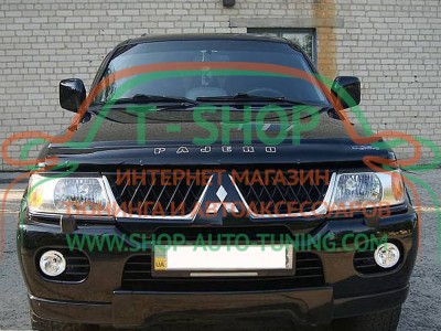 Мухобойка, дефлектор капота Mitsubishi Pajero Sport 1996-2007 (Vip Tuning)