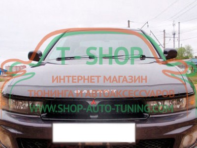 Мухобойка, дефлектор капота Mitsubishi Galant 1997-2003 (Vip Tuning)