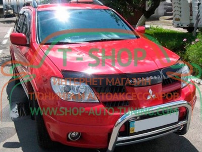 Мухобойка, дефлектор капота Mitsubishi Outlander 2003-2007 (Vip Tuning)