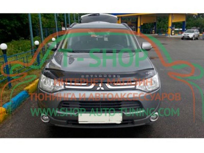 Мухобойка, дефлектор капота Mitsubishi Outlander 2012- (Vip Tuning)
