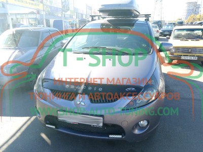 Мухобойка, дефлектор капота Mitsubishi Grandis 2003-2011 (Vip Tuning)