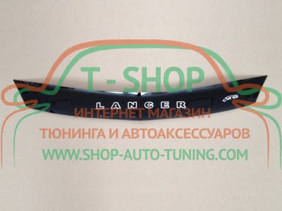 Мухобойка, дефлектор капота Mitsubishi Lancer 9 2003-2007 Короткая (Vip Tuning)