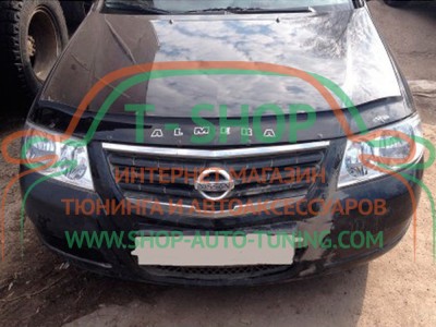 Мухобойка, дефлектор капота Nissan Almera Classic 2006-2012 (Vip Tuning)