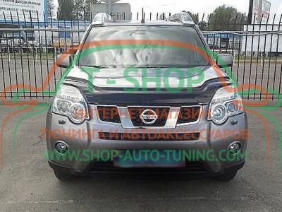 Мухобойка, дефлектор капота Nissan X-Trail 2007-2014 (Vip Tuning)