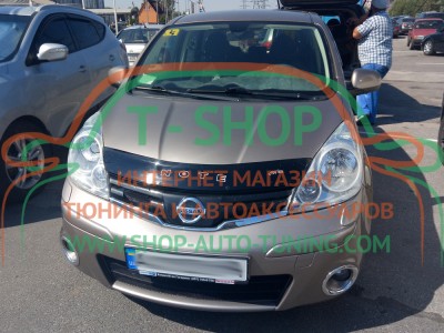 Мухобойка, дефлектор капота Nissan Note 2009-2013  (Vip Tuning)