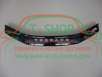 Мухобойка, дефлектор капота Nissan Terrano 2013- (Vip Tuning)