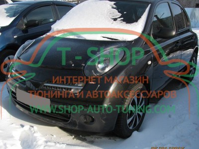 Мухобойка, дефлектор капота Nissan Micra K12 2003-2010 (Vip Tuning)
