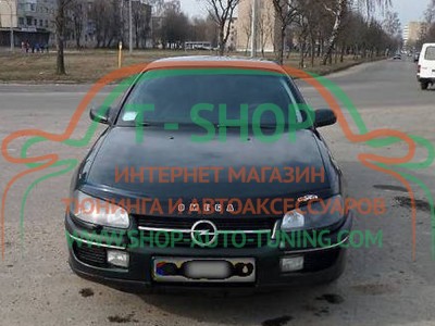 Мухобойка, дефлектор капота Opel Omega В 1994-1999 (Vip Tuning)