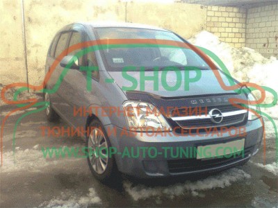 Мухобойка, дефлектор капота Opel Meriva А 2002-2010 (Vip Tuning)