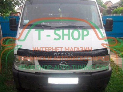 Мухобойка, дефлектор капота Opel Movano 1998-2003 (Vip Tuning)