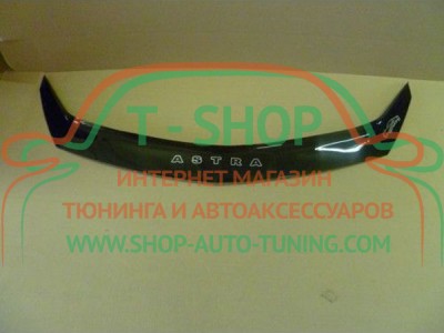Мухобойка, дефлектор капота Opel Astra J 2009-2015 (Vip Tuning)