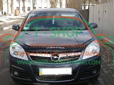 Мухобойка, дефлектор капота Opel Vectra C 2006-2008 (Vip Tuning)