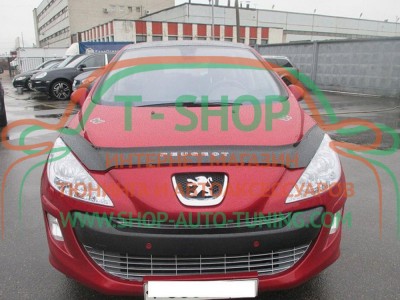 Мухобойка, дефлектор капота Peugeot 308 2008-2011 (Vip Tuning)