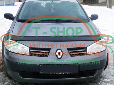 Мухобойка, дефлектор капота Renault Megane 2002-2009 (Vip Tuning)